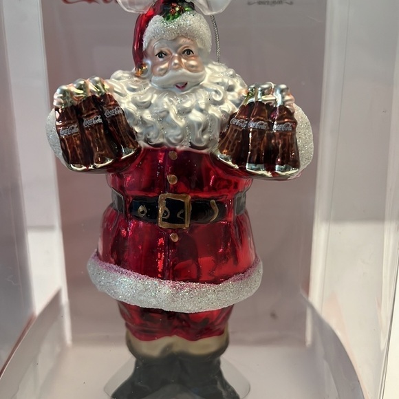 Kurt S Adler Coca Cooa Christmas Ornaments Santa and Coke Bottle 2009 2010 - Picture 3 of 12